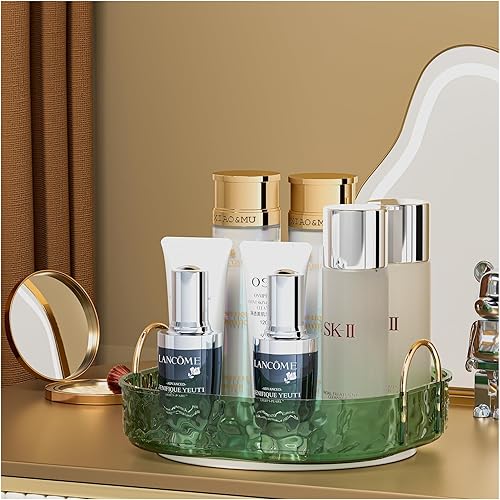 Miniatura 2 de ZHIAI Organizador de maquillaje giratorio de 360, estante giratorio de maquillaje para baño, gran capacidad, almacenamiento de cosméticos, estante