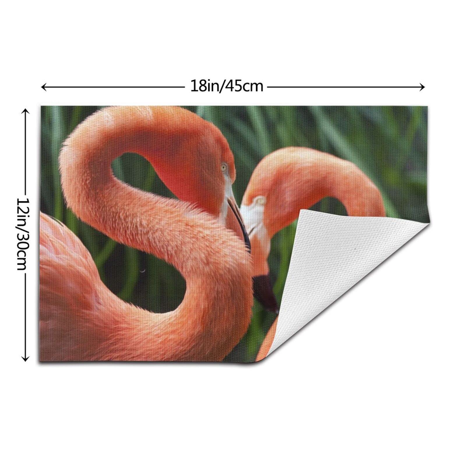 Tovaglietta tessuta con stampa fenicottero, antiscivolo, isolamento termico, per cucina, sala da pranzo, ristorante, caffè, set da 1 pezzo, 4 pezzi, 6 pezzi.