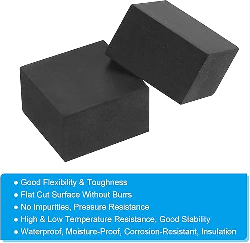 Miniatura 4 de PATIKIL Patas para macetas de 2 x 2 x 0.4 pulgadas, paquete de 6 unidades, invisibles de goma, cuadrados para jardín, patio, terraza, macetas de