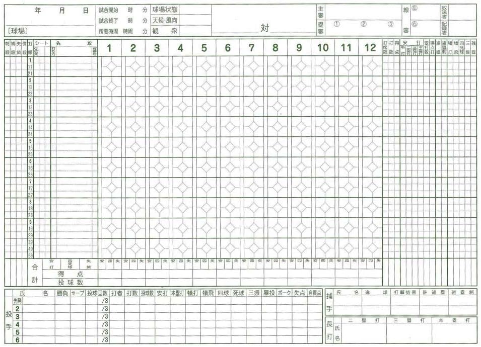 成美堂出版 ベースボールスコアブック(豪華版)