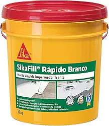 Sika - Impermeabilizante líquido - SikaFill Rápido Branco – Borracha Liquida - Fácil de aplicar - Galão 3,6 kg