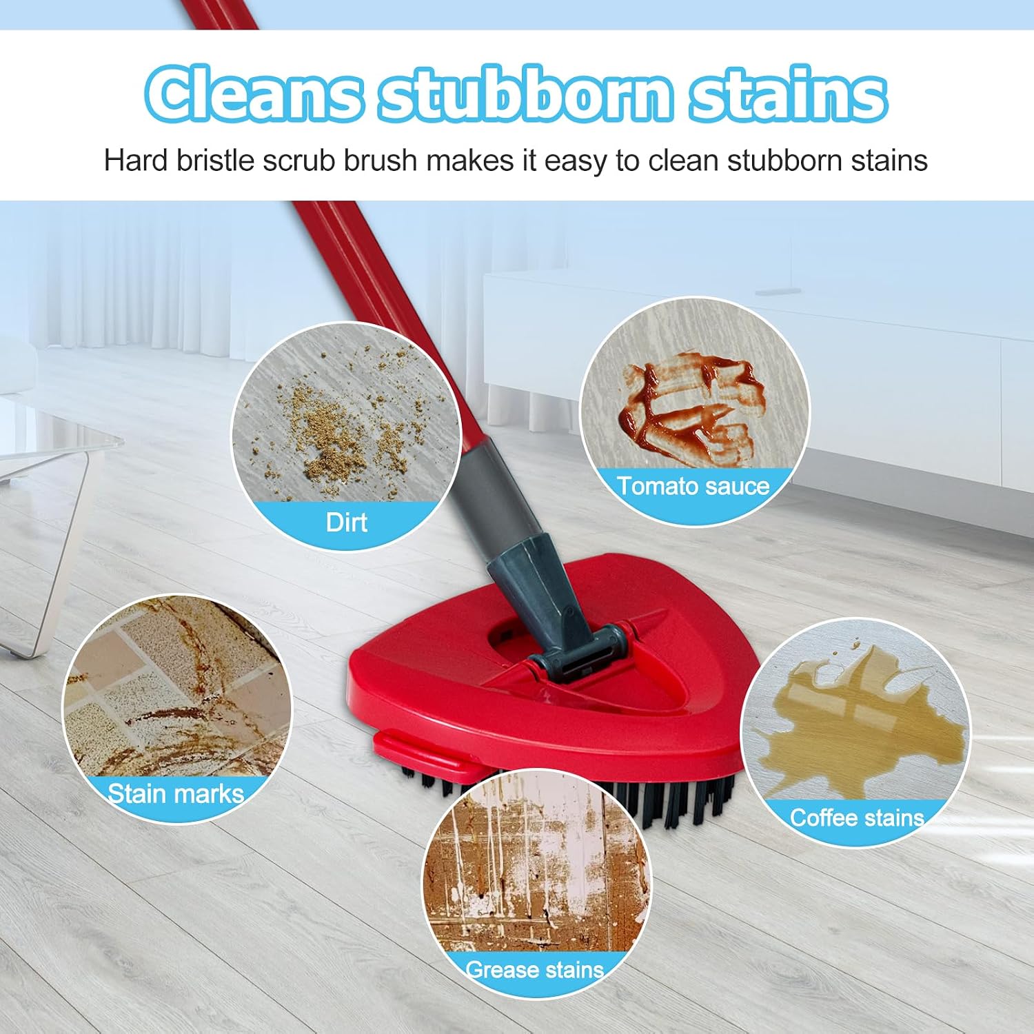 Mop Handle, Chenille Duster & Mop Brush for O-Cedar EasyWring 1-Tank