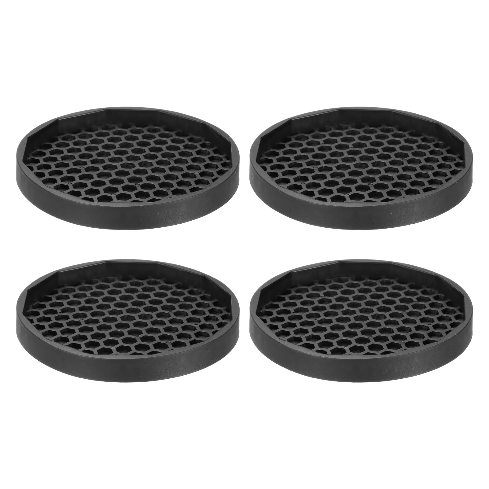 Rehausseurs de lit ronds et empilables 1,3 cm en plastique pour tables et canapés - Lot de 4