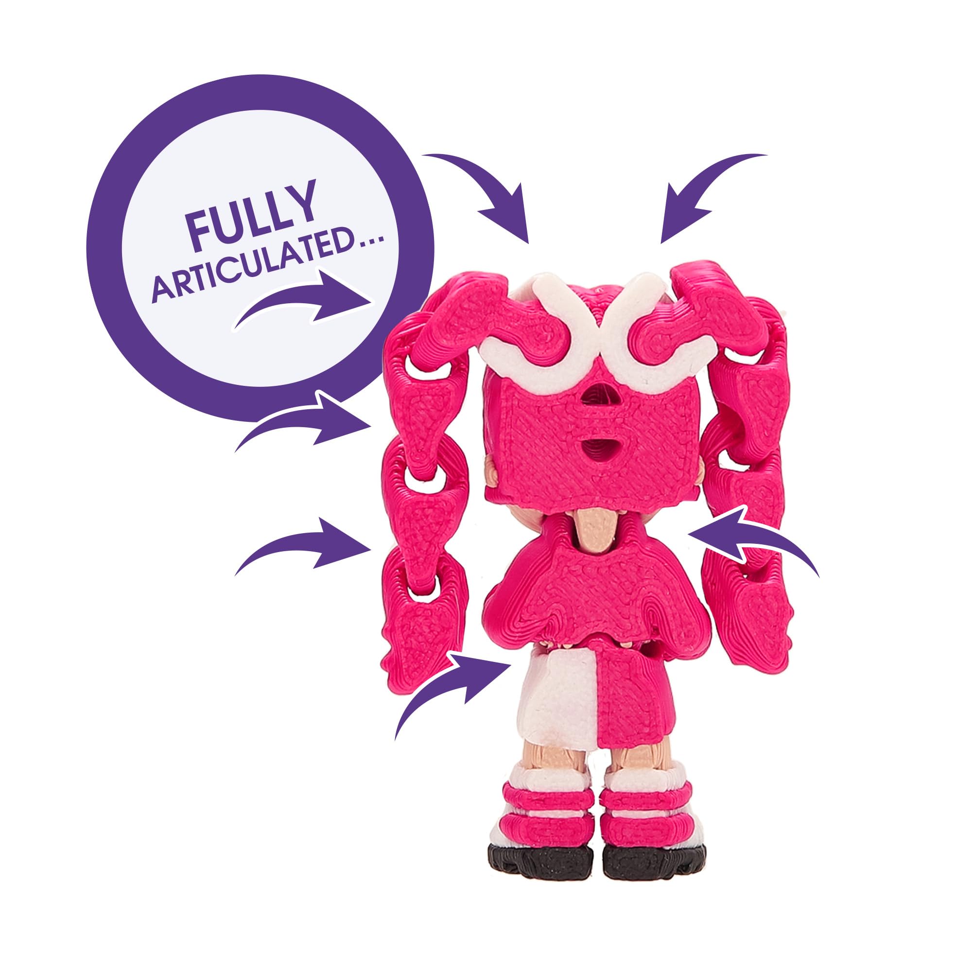K-POP IDOL PALZ 3D Pack de 3 Yura, Nari, Yuni Figuras Coleccionables Altamente Articuladas con Cabello Intercambiable Juguete para Niños a Partir de 3 Años