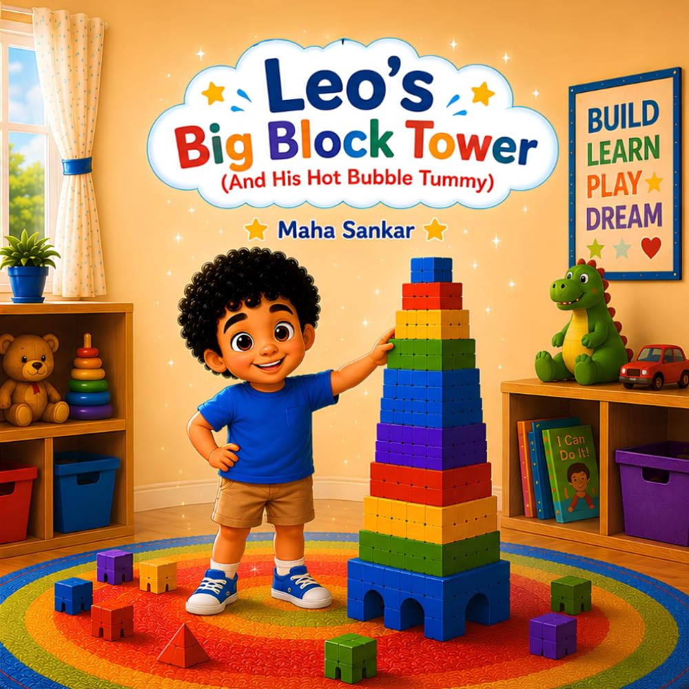 Leo's Big Block Tower (And His Hot Bubble Tummy): A Children's Story About Managing Big Feelings, Staying Calm, and Learning From Mistakes (Leo Learns - Big Feelings, Brave Choices & Growing Hearts)