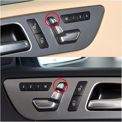 Miniatura 5 de NinWelly jfqm - Ajuste para Mercedes Benz 2009 2010 2011 2012 2013 2014 2015 E200 E260 E300l GLK300 GLE GLS Botón de ajuste del reposacabezas del