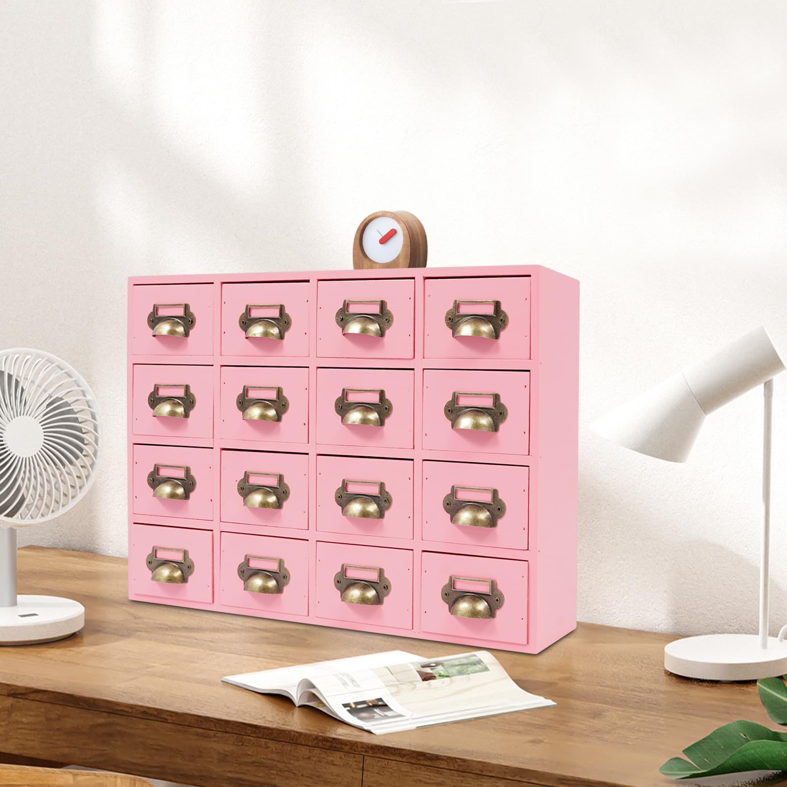 Organizer da scrivania in legno, per cassetti, scrivania, cassetto, armadio, 16 cassetti, gioielli fai da te, accessori per progetti fai da te, organizzazione e stoccaggio