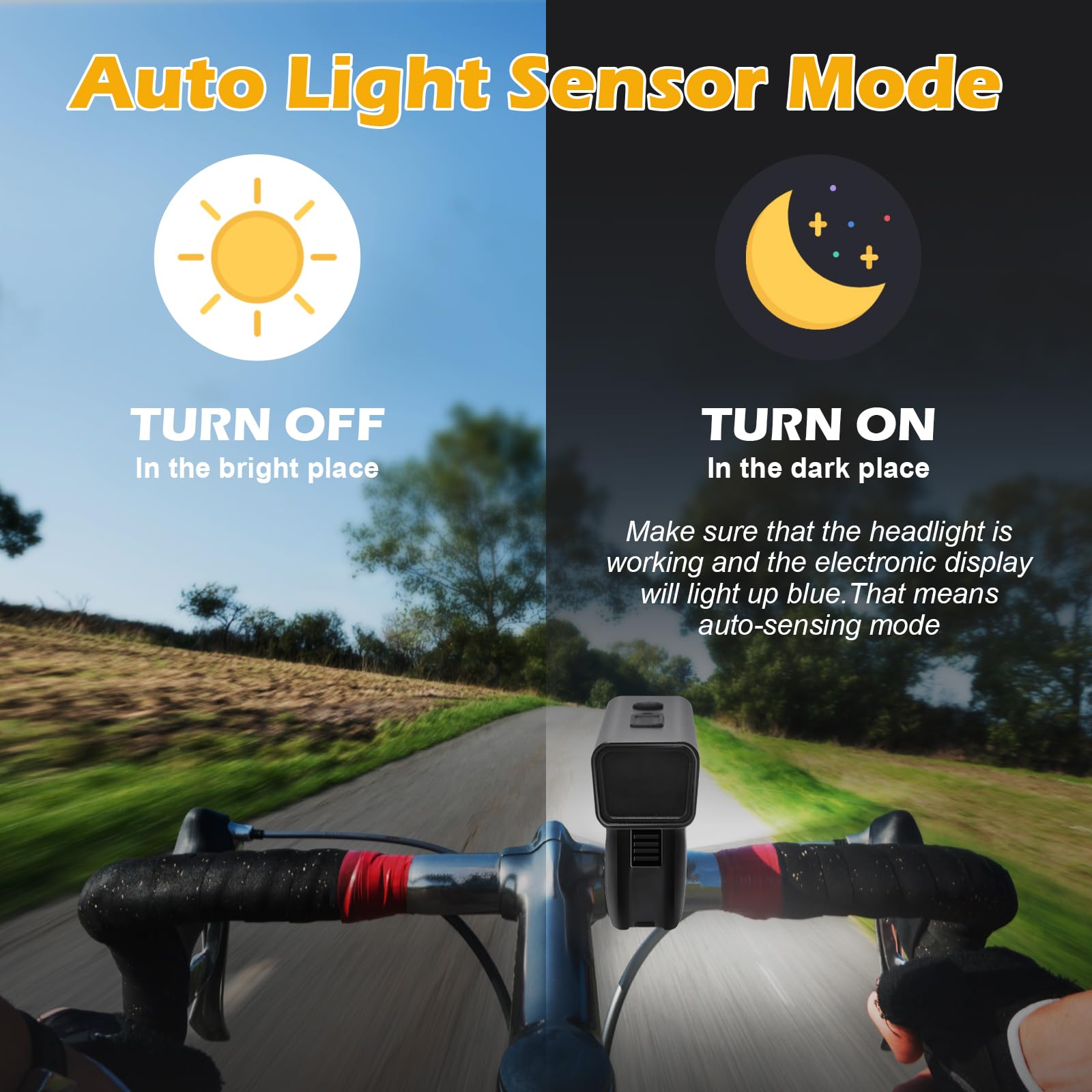 Juego de luces de bicicleta recargables por USB, faros delanteros y traseros para bicicleta, 4+4 modos de luz. Luces delanteras brillantes de 250 lm y traseras traseras de 250 lm. Se adapta a todas