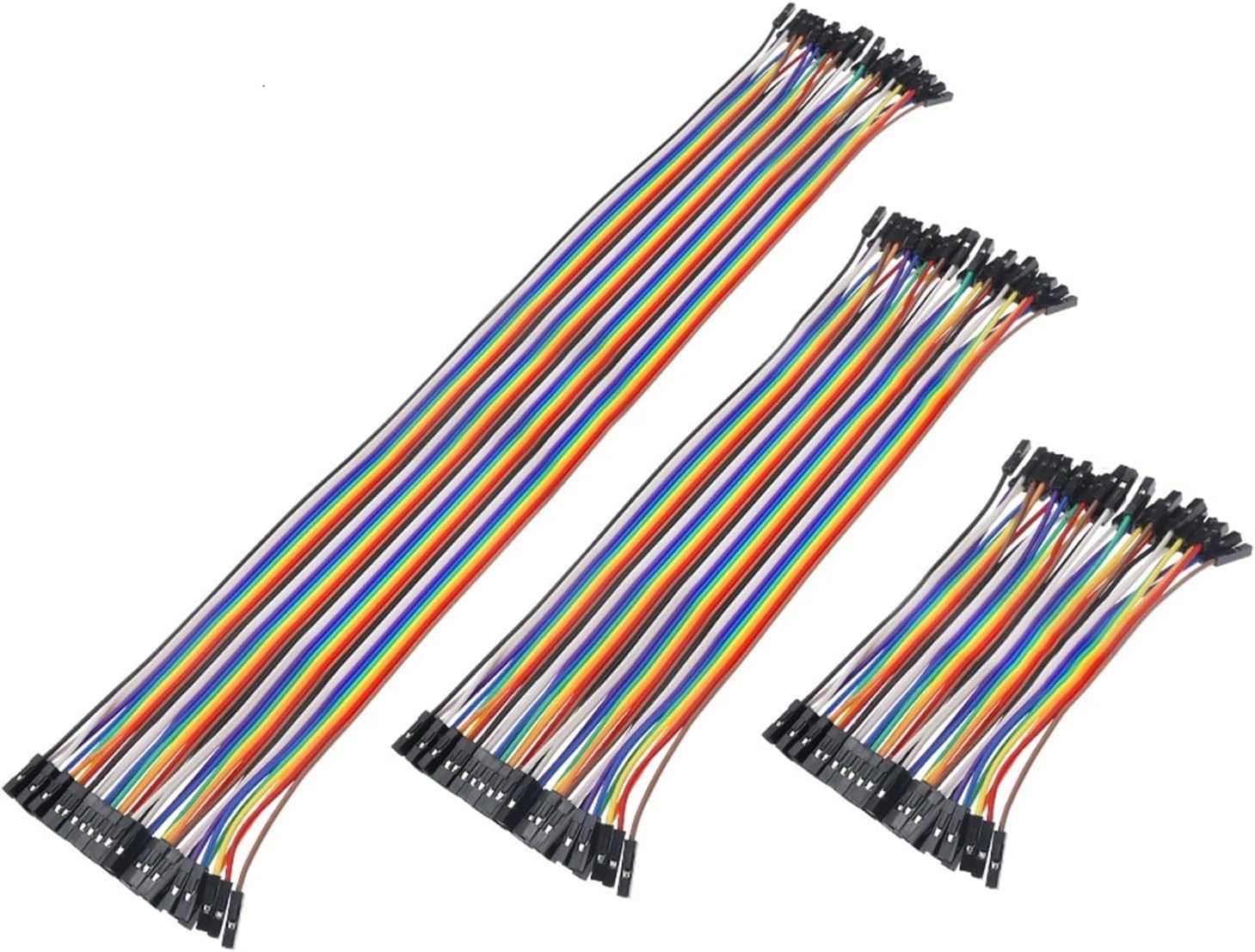 10/20/30/40CM 40Pin Male to + to Female and to Jumper Wire Dupont Cable(Each Color,40CM)