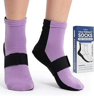 Cold Therapy Stocks Reusable Gel Frozen Stockings Slippers for Feet Heels Injures Swellin Chemotherapy Pain Relief for Ankle