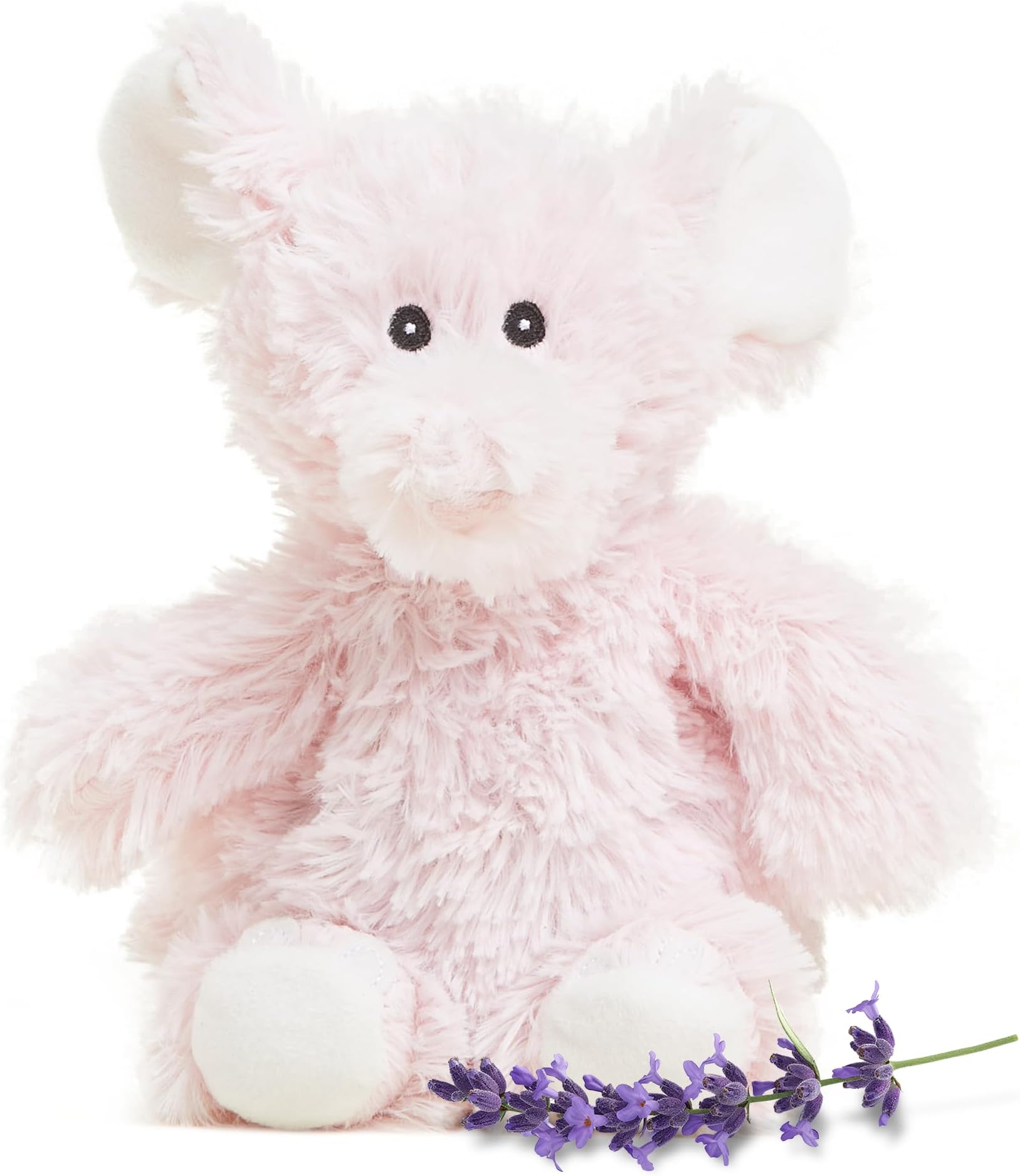 warmies Junior Microwavable & Weighted Stuffed Animals, Pink Elephant - Heated Stuffed Animal Plushie for Warmth & Comfort - Cute Soft Plush Toys for Adults & Children (Boys, Girls, Babies & Toddlers)