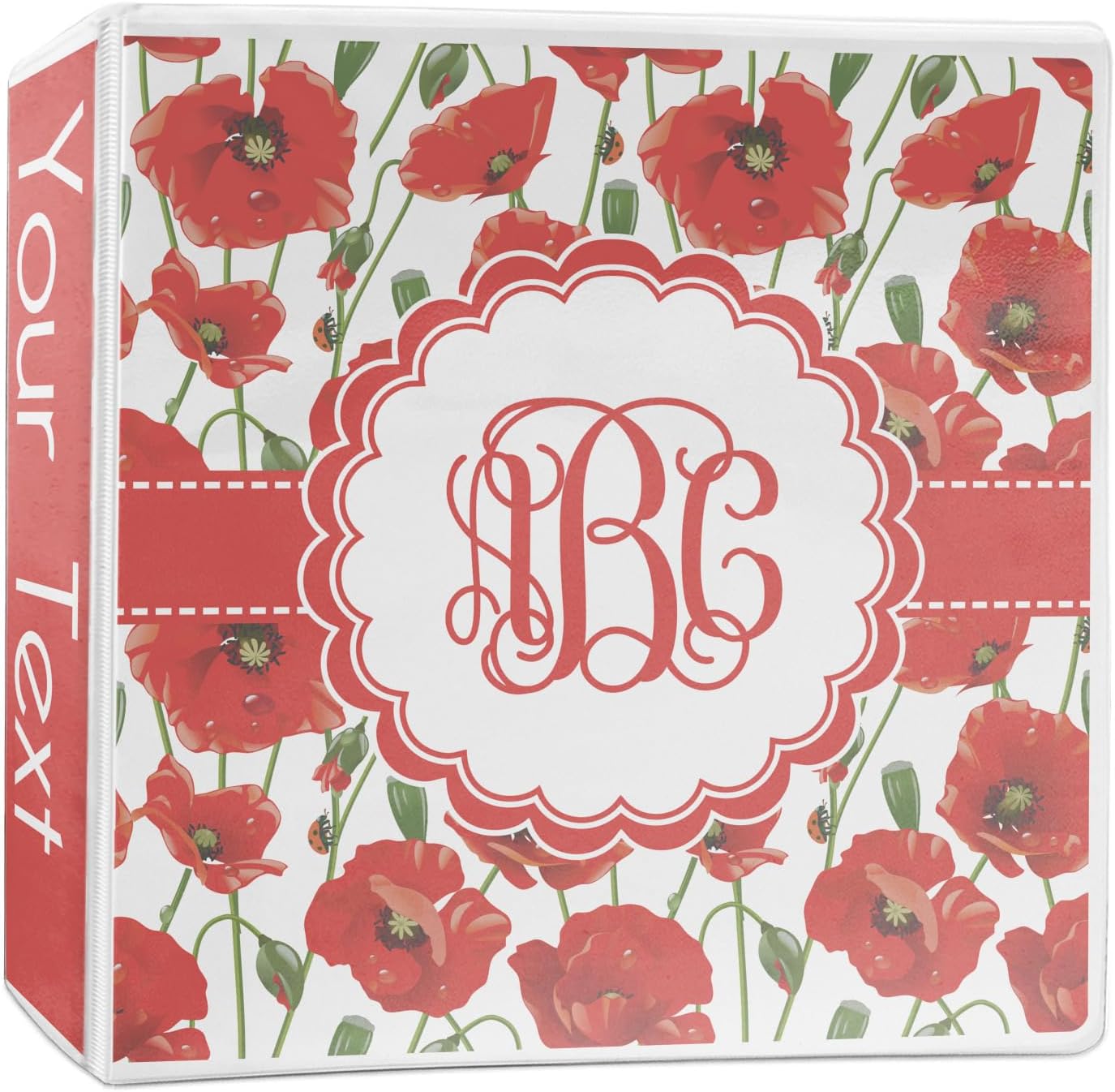 Personalized Poppies 3-Ring Binder - 2 inch