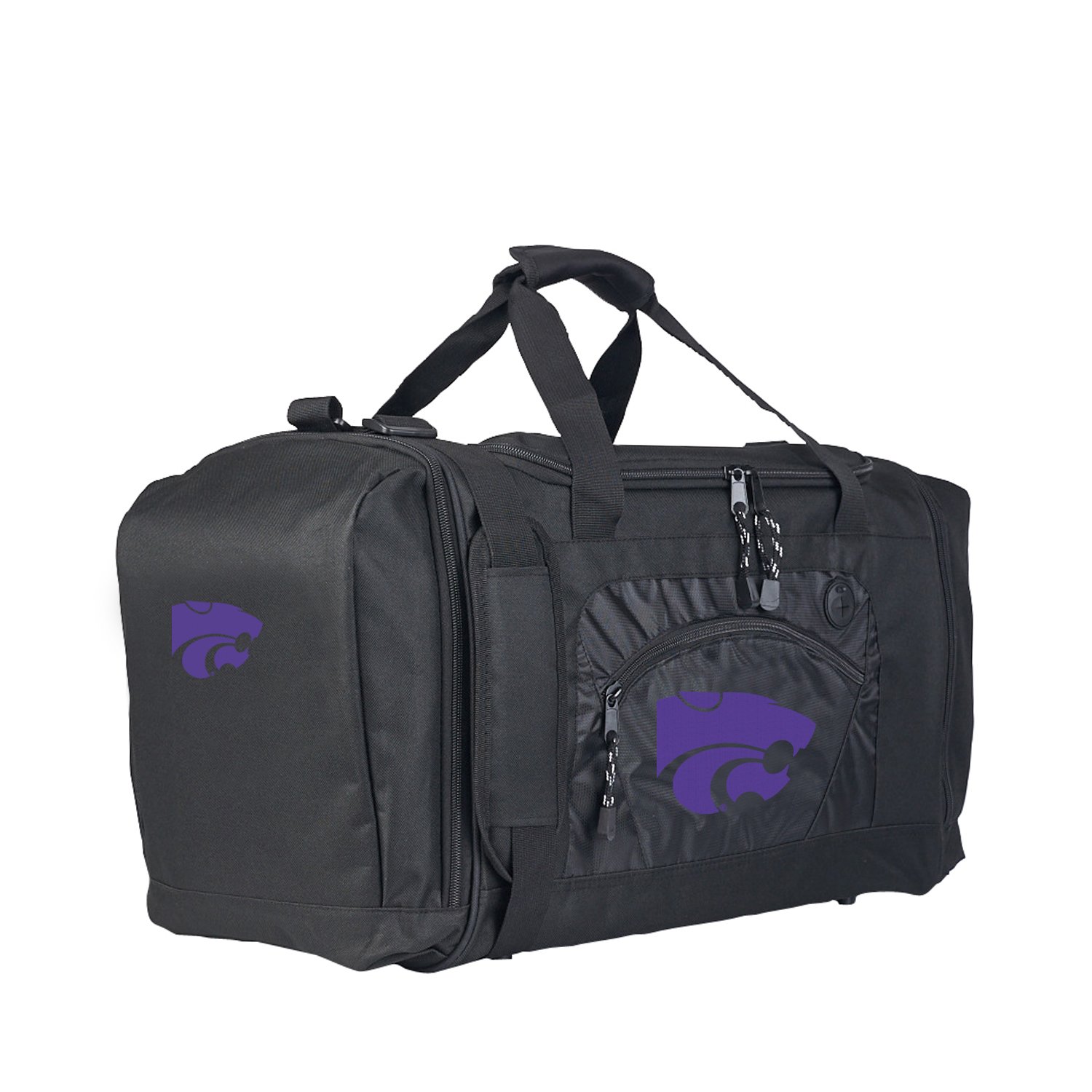 Officially Licensed NCAA "Roadblock" Duffel Bag, 20" x 11.5" x 13", Black