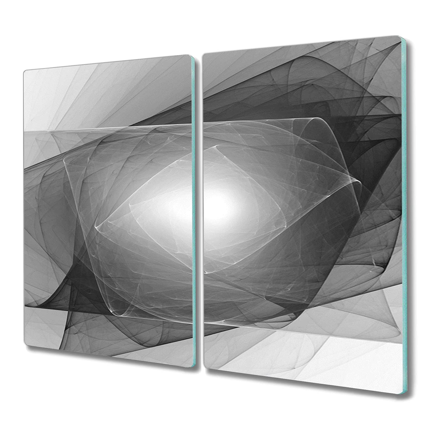 Tapis de découpe verre Coloray 2x30x52cm et couvre-plaque de protection induction en verre trempé