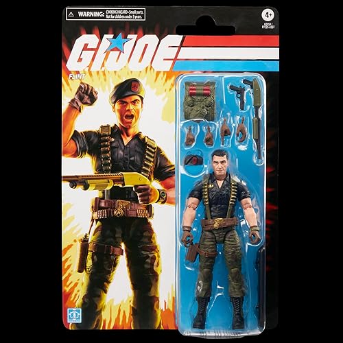 Miniatura 2 de G.I. Joe Classified Series Retro Cardback Flint, Figura de acción coleccionable de 6 pulgadas con 9 accesorios