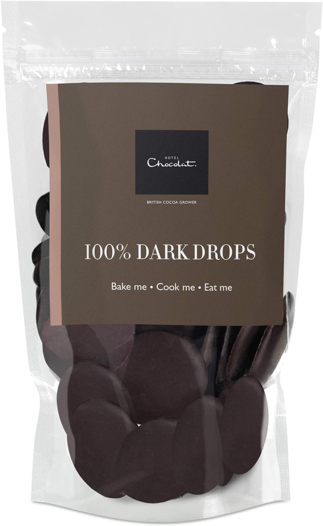 Hotel Chocolat 100% Dark Chocolate Drops – For Baking and Snacking