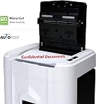 Aurora AU120MB 120-Sheet Déchiqueteuse de papier Micro-Cut haute sécurité pour alimentation automatique / 30 Procès-verbal (blanc/noir)