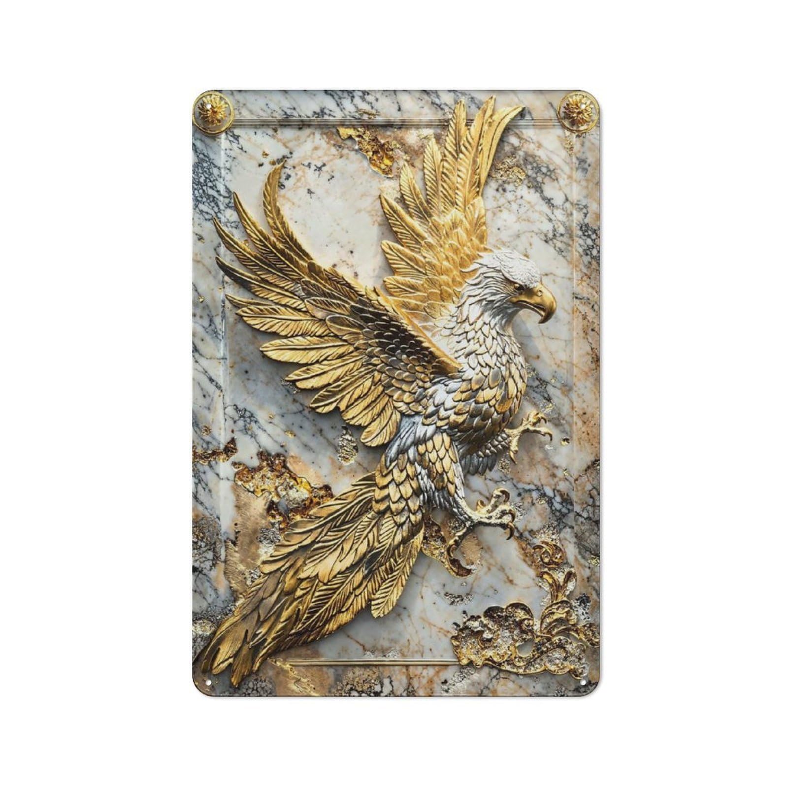 Bar Wall Majestic Eagle Elegance Decorative Metal Plaque, Wall Decor for Home Pub, Dining Room Or Drinks Area, 30x20cm