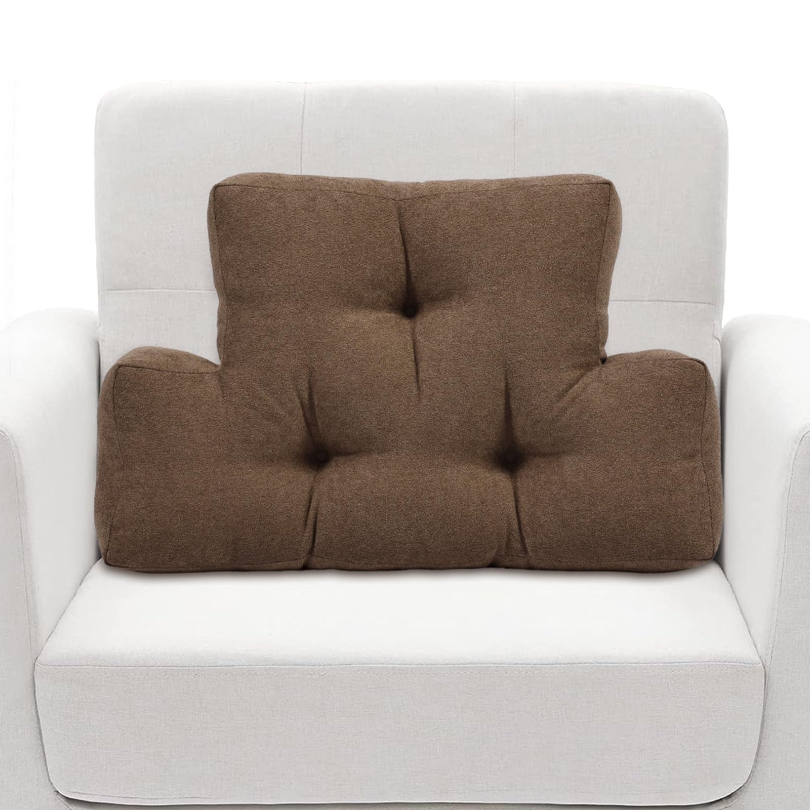 Almohada de respaldo para reclinable, almohada de apoyo lumbar, suave y esponjosa, almohada lumbar gruesa para sillas, reclinables, sofá, sofá y cama para aliviar el dolor de espalda baja