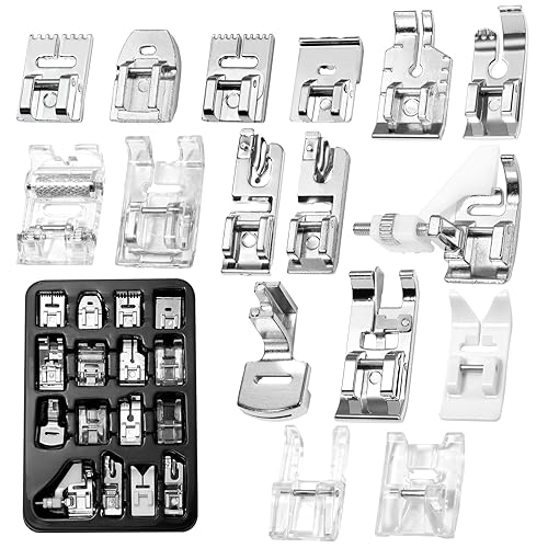 16 Pieces Sewing Machine Presser Foot Set fits for Most