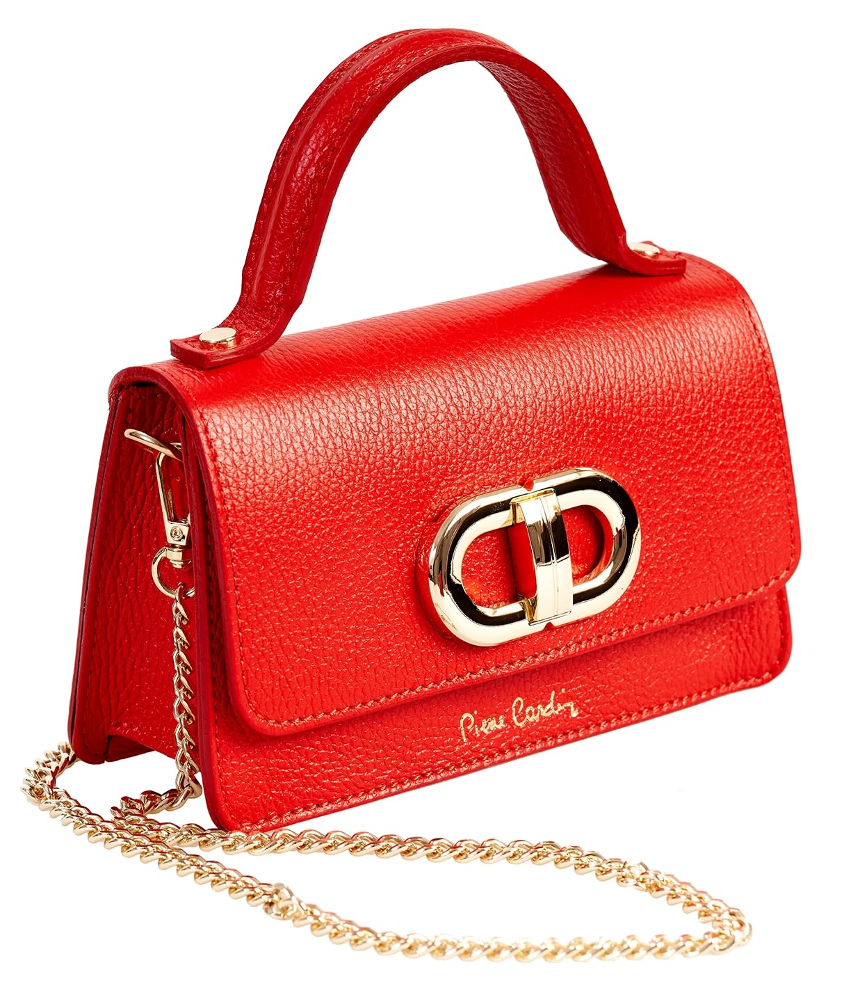 Pierre Cardin Bolso de mujer, piel auténtica, pequeño, de hombro, multifunción, elegante, bolso de mujer, bolso de hombro, multifunción, bolsos de mujer, de hombro