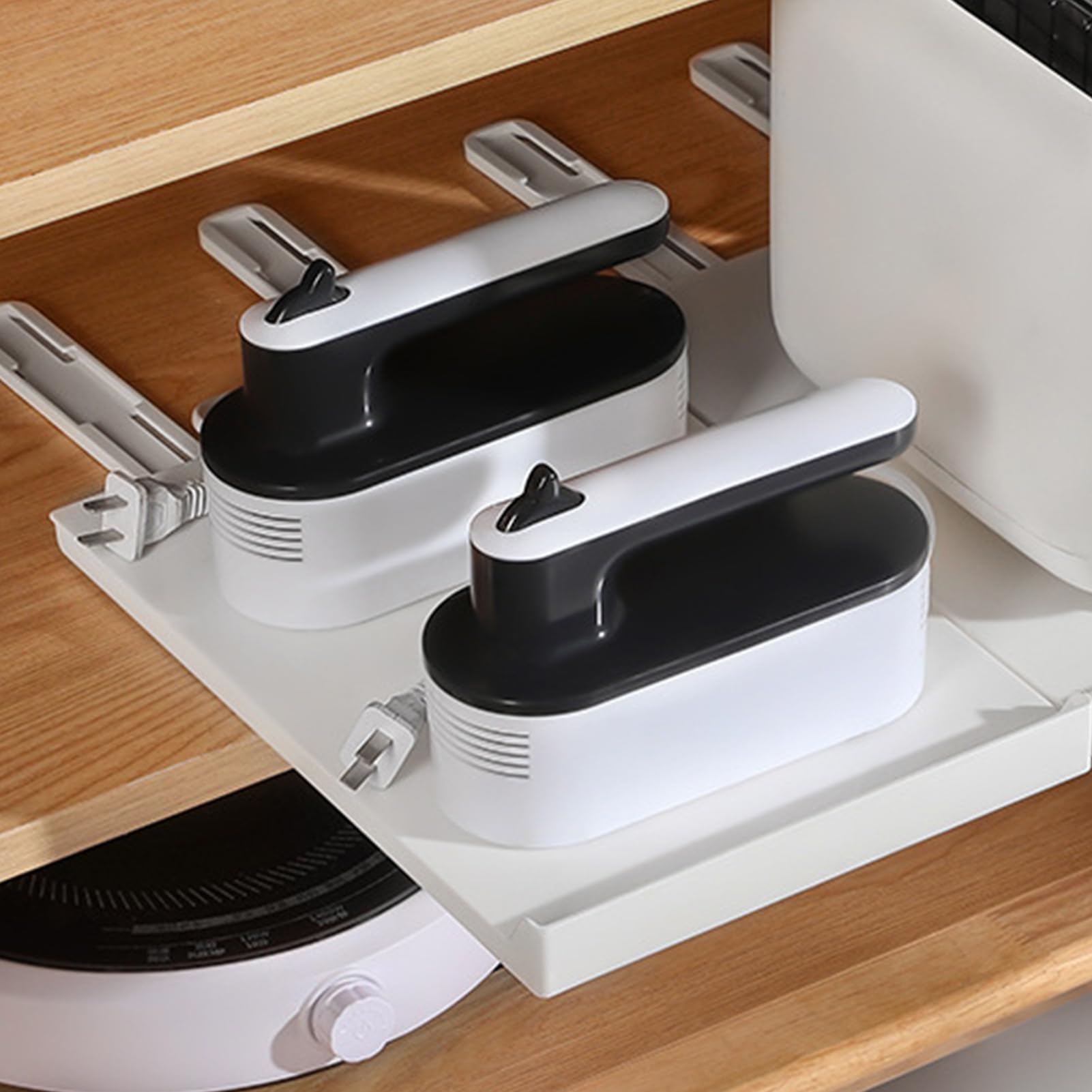Organizzatore per armadio estensibile – Cassetto portaoggetti regolabile | soluzione di archiviazione per armadio | accessorio da cucina per ottimizzare lo spazio, archiviazione modulare, accessorio