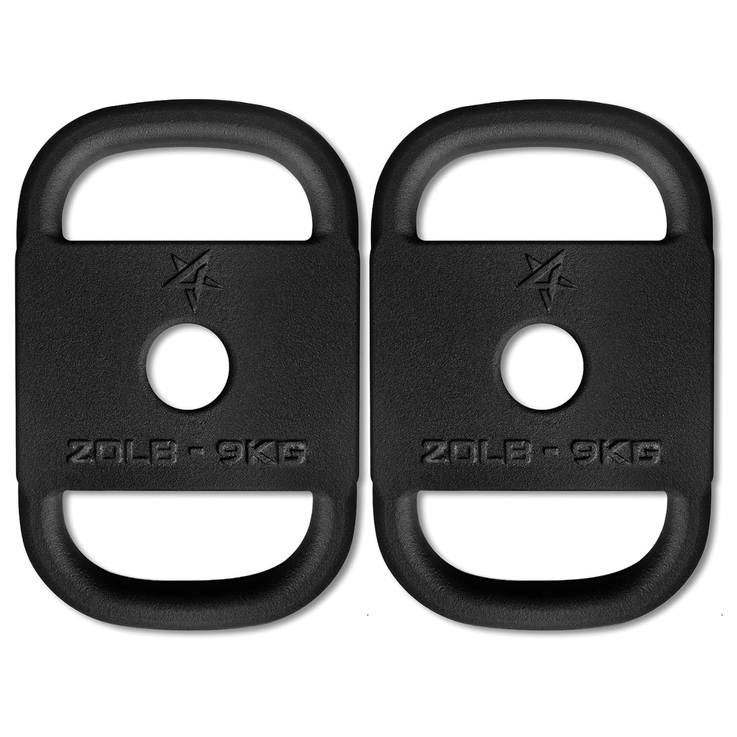 Yes4All US Design Patented Cast Iron Ruck Weight & Weight Plate for Strength Training, Fitness Workout - 20LB, Upgraded, Rounded Handle, Smooth Edge