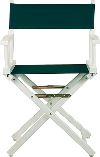 Miniatura 7 de Casual Home - Silla de director de 18.0 in, marco blanco con lona verde cazador