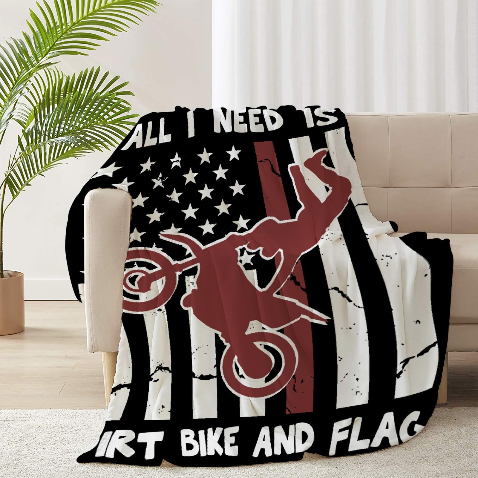 Dirt Bike Blanket Gift for Boys Kids Motorcycle Blanket Stuff
