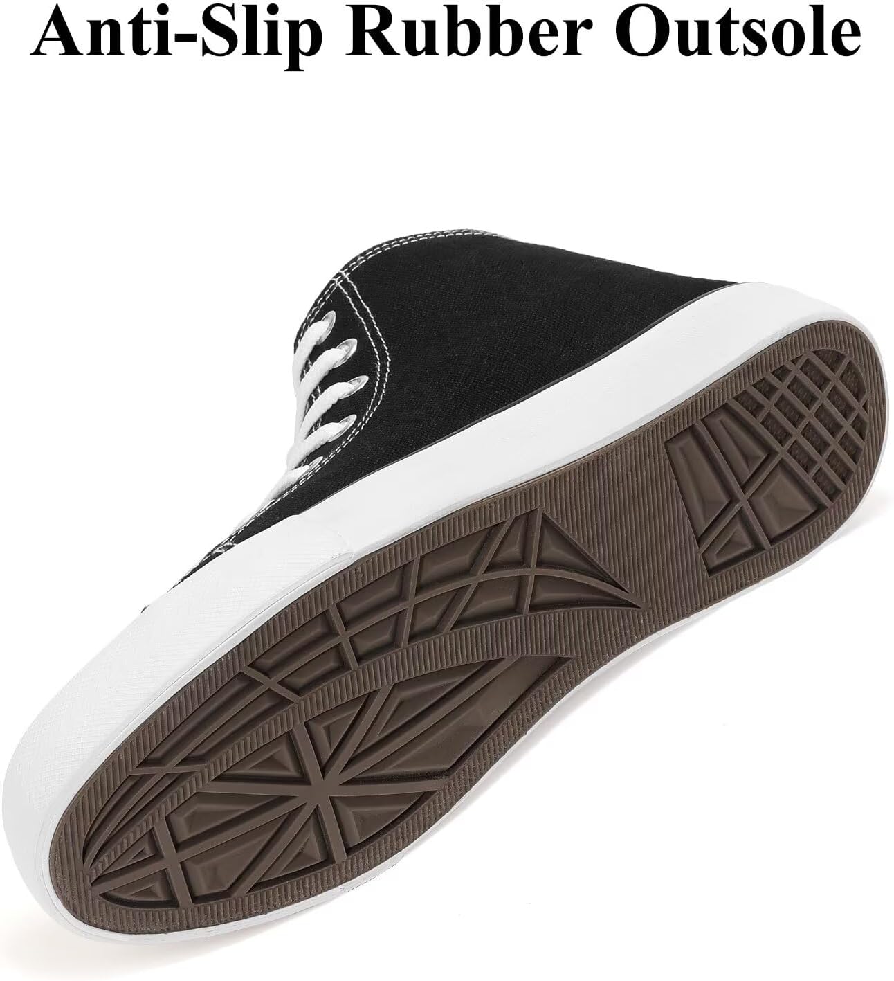 Womens High Top Canvas Sneakers, Lace up Fashion Tennis Shoes for Women Casual Classic Walking Shoe for Everyday Wear - Image 4