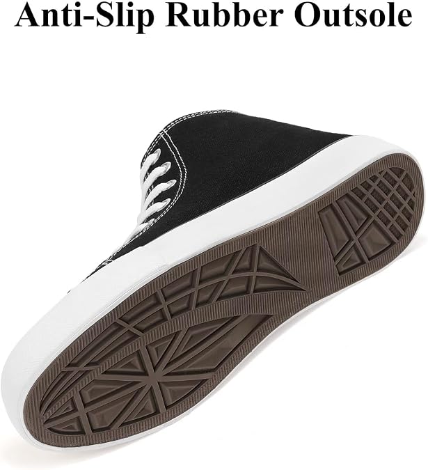 Womens High Top Canvas Sneakers, Lace up Fashion Tennis Shoes for Women Casual Classic Walking Shoe for Everyday Wear