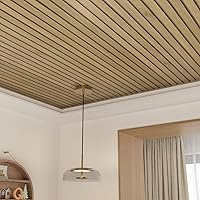 Vista 5 de Livelynine Papel tapiz autoadhesivo de listones de madera, papel de pared autoadhesivo de 15.8 x 197 pulgadas, papel de contacto de madera