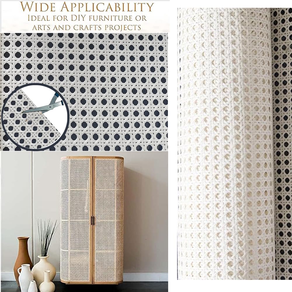 MZECH Natürliche Rattan Rolle - Wiener Geflecht 35cm Breit Für Möbelreparatur