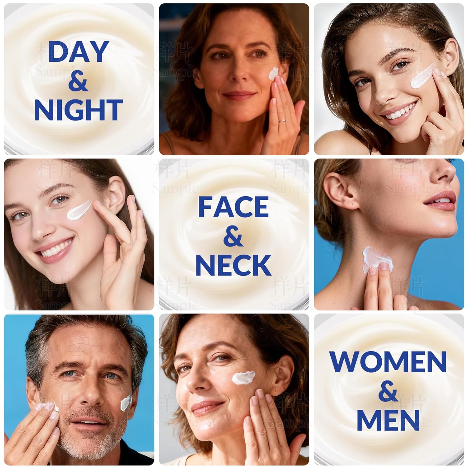 Face & Neck Firming Cream - Ceramide Moisturizer for Women - Anti Aging Formula for Tightening and Lifting with Retinol,Collagen,Hyaluronic Acid - Day & Night Cream for Sensitive & Mature Skin, 1.7 OZ - Image 8