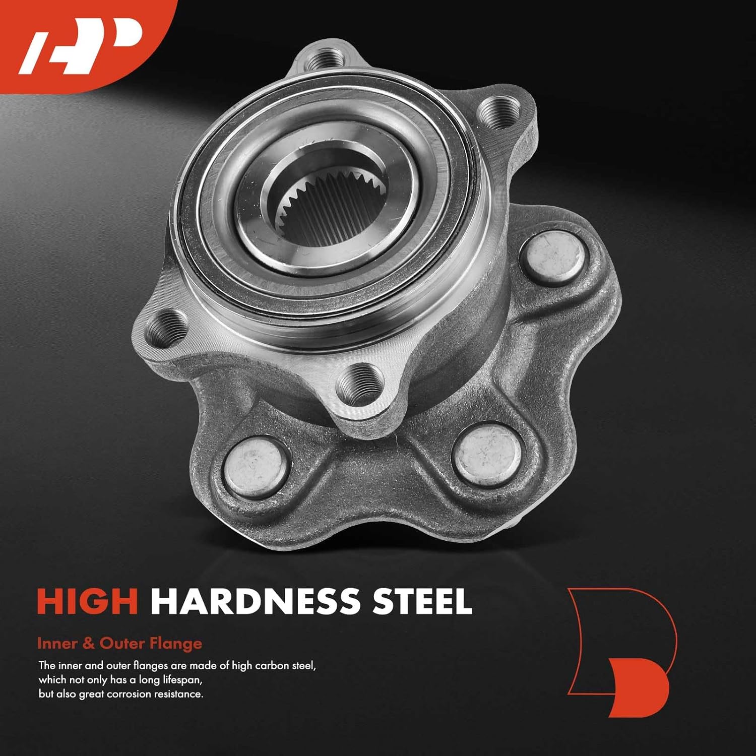 A-Premium Rear Wheel Bearing and Hub Assembly with 5-Lug Compatible with Infiniti FX35 2003-2009, FX45 2003-2008, G3, with 29 Spline Flange