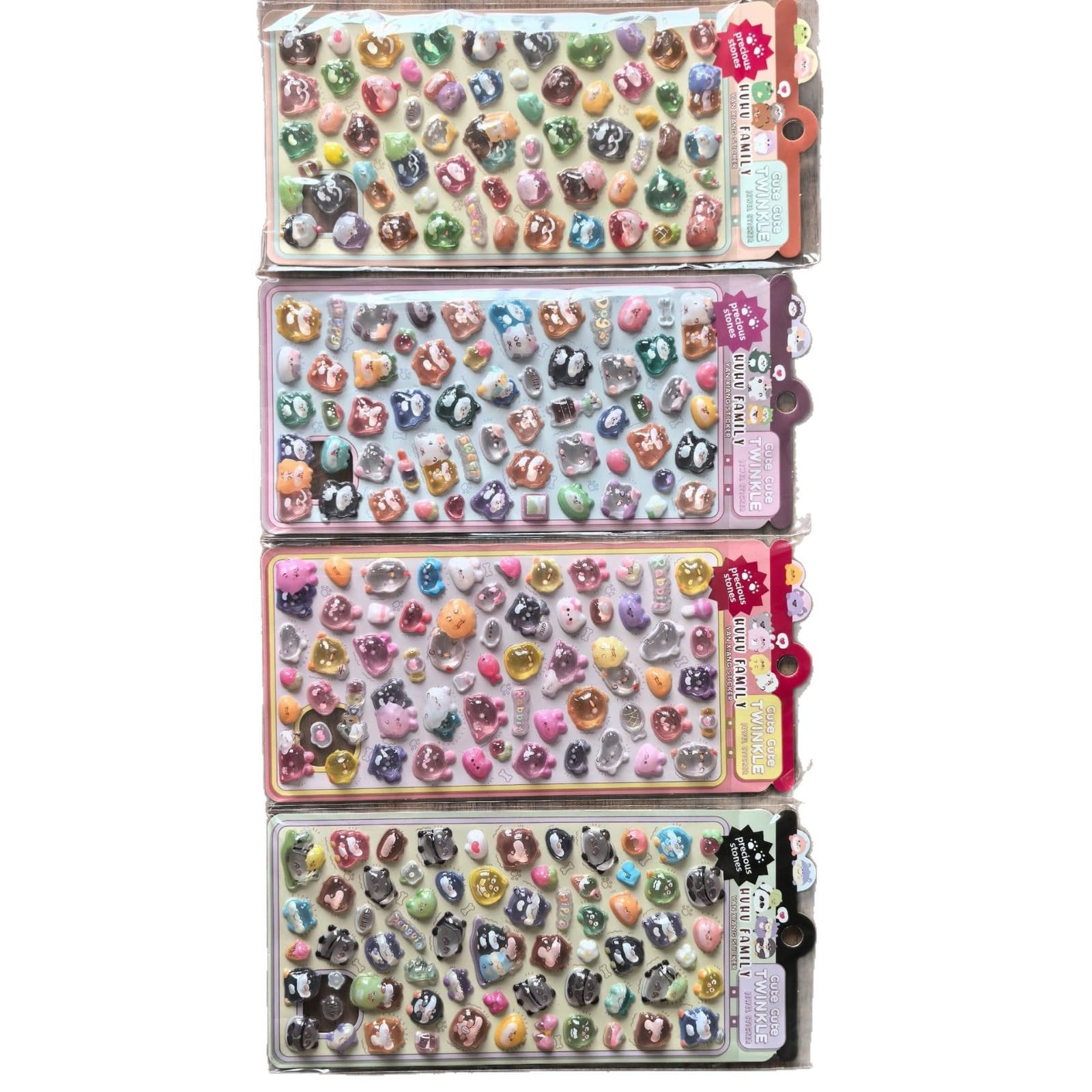 Cartoon Animal Sticker Embossed Decorative Sticker for Kids Art Craft Notebook Water Bottle Pencil Case Laptop and Phone Fish