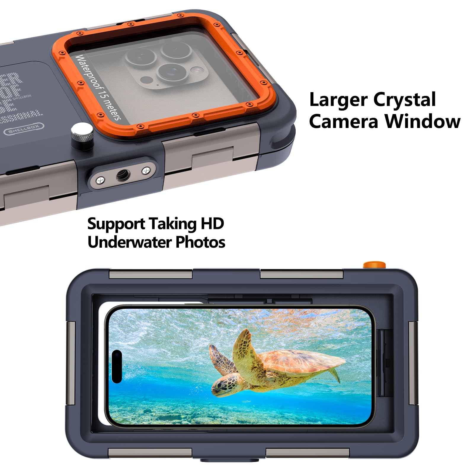 Amazon.co.jp: ShellBox ケース 新しい防水水中ケース iPhone 16/15/14