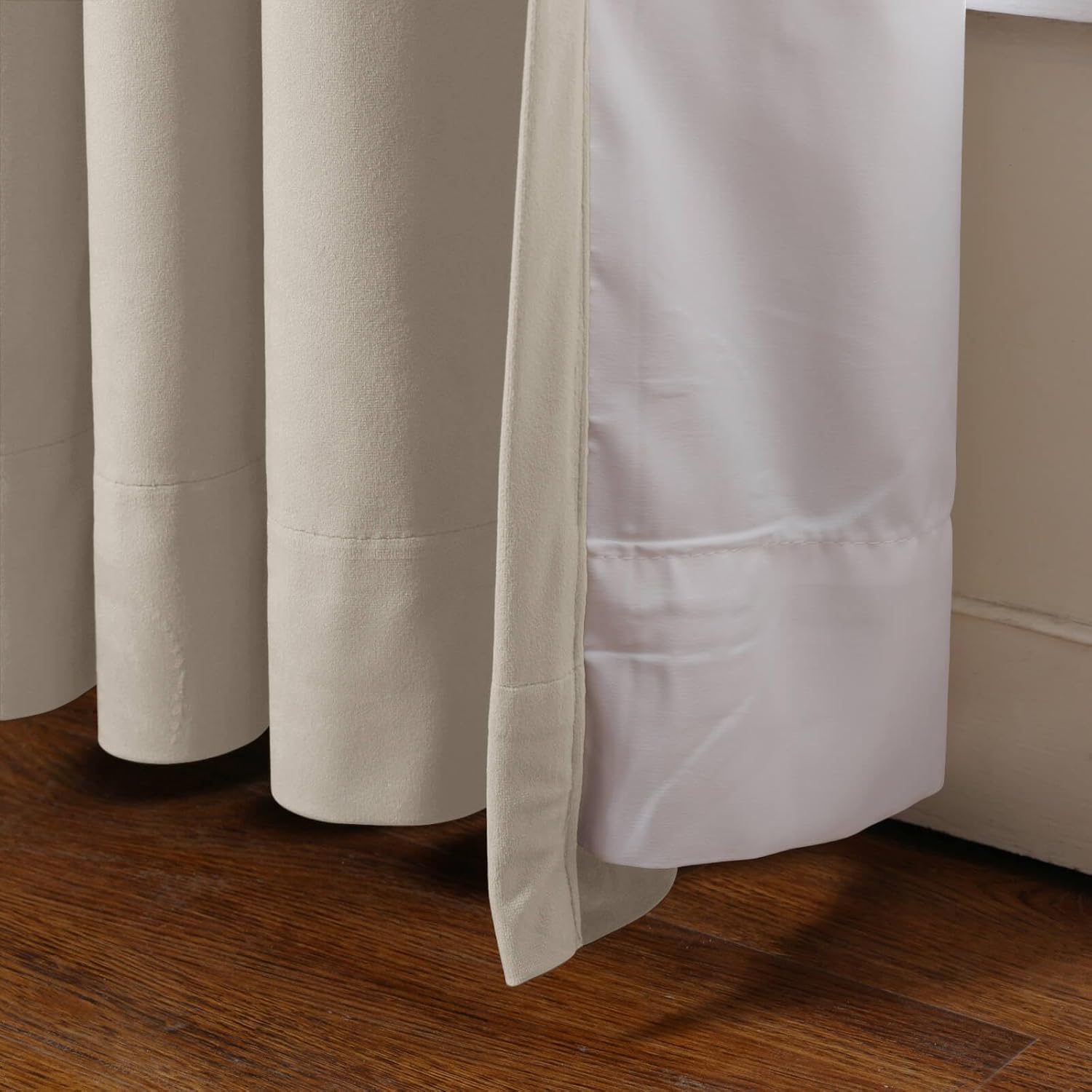 Drapifytex Extra Wide 150 Inches Theater Curtain, Solid Color Velvet 96 Inches Long Drapery, Thermal Insulated Blackout Pinch Pleat Curtain for Sliding Glass Door (Cashmere,1 Panel)