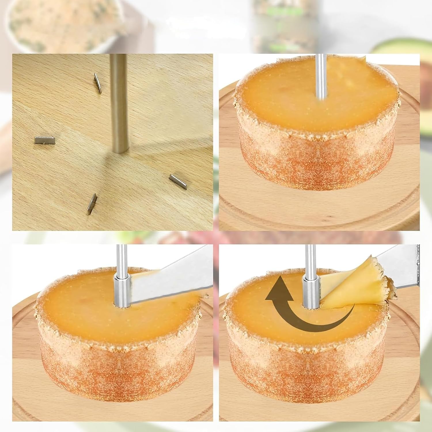 Adjustable Stainless Steel Cheese Slicer - Flower Maker & Curler for Cheese Wheels, Butter & Chocolate - Essential Kitchen Tool for Cheese Lovers