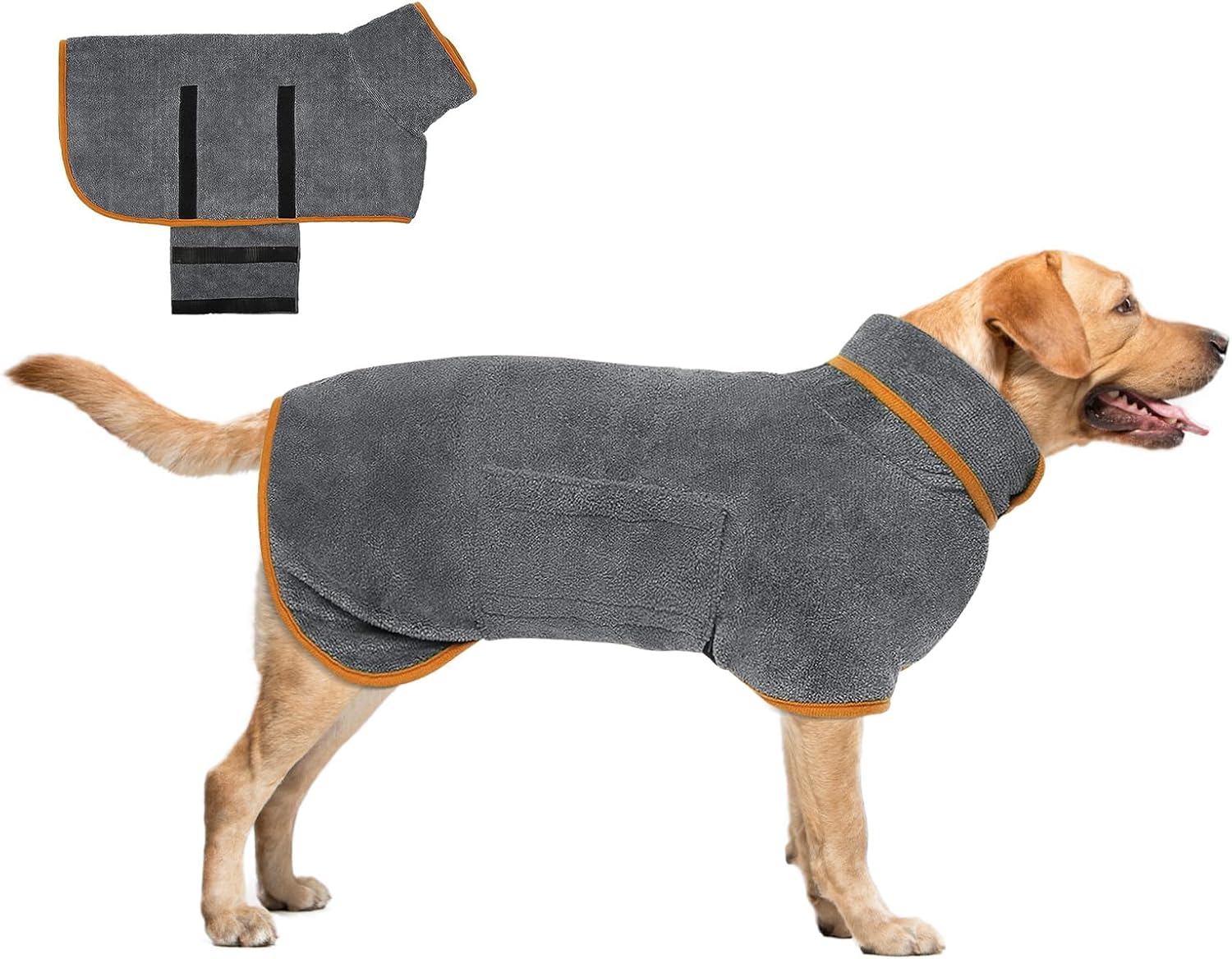 Dog Drying Coat,Dog Towel Robe,Dog Towels for Drying Dogs,Dog Dressing Gown with Adjustable