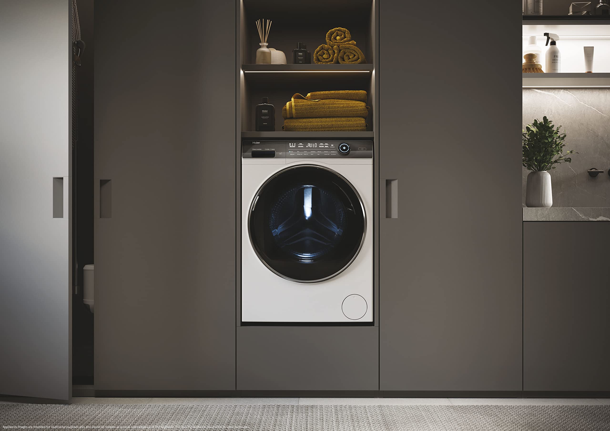 Haier Frontlader Waschmaschine 11kg I-PRO Serie 7 Plus HW110-B14979U1 | 30% effizienter als Klasse A, Direct Motion Motor, Wi-Fi & hOn App, Refresh-Programm & Fleckenoptionen, Vollwasserschutz