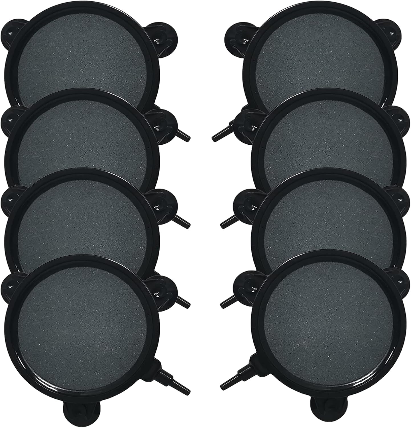 kathson 4.2 Inch Air Stone Disc Bubble Diffuser 8 PCS with Suction Cups Fish Tank Air Pump Round Dissolved Oxygen Airstone Decoration for Hydroponics Pond Aquarium Aquaponics