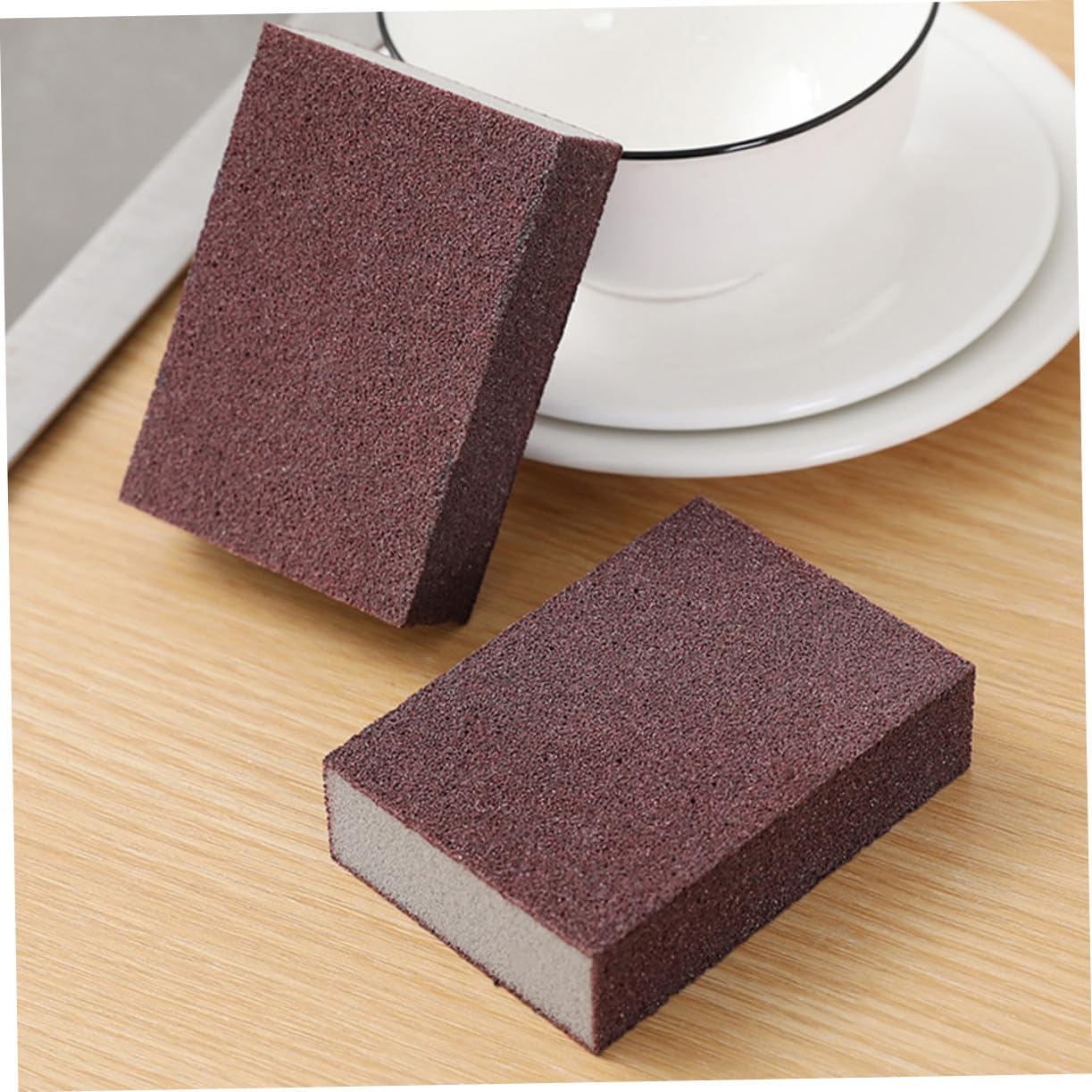 Yardwe 20Pcs Nano Carborundum Sponges Household Scrubbers for Kitchen Cleaning Replaceable Emery Dish Sponges with Strong Rust Removal and Quick-Dry Absorption for Pots Cutting Boards and