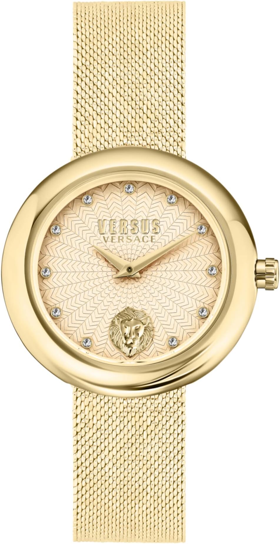 Versus Versace Lea Collection Luxury Womens Watch Timepieces with a Gold Bracelet, Case and Dial
