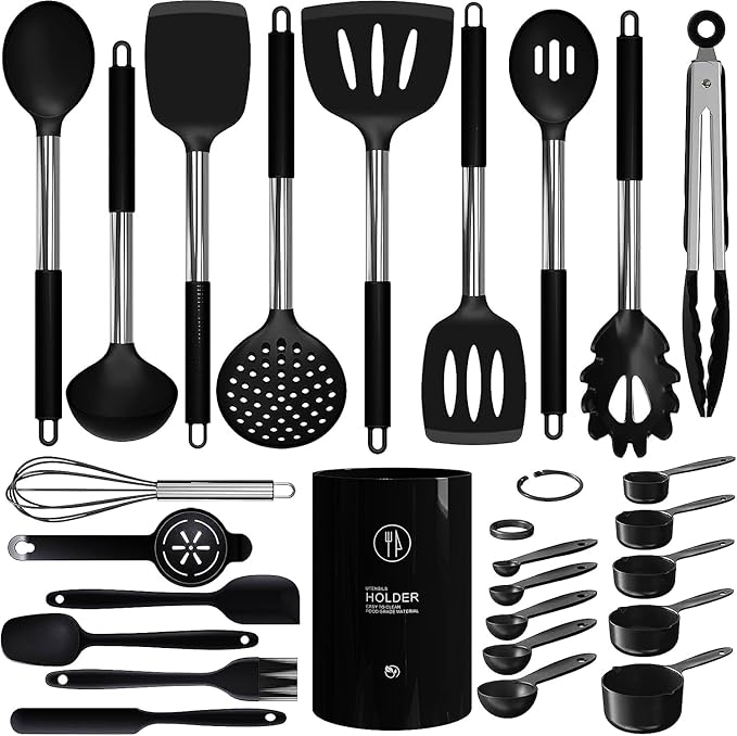 Large Silicone Cooking Utensils Set Heat Resistant