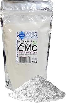 Baking Beauty and Beyond Powerful Edible Tylose Tylo Pure CMC Powder - Gum Tragacanth Glue Powder for Fondant, Gluten Free Gum Powder Perfect for Cake Frosting, Icing Sugar Paste - 100gm (Pack of 1)