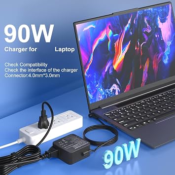 90W Laptop Charger Compatible with ASUS VivoBook 14X 15X 16X 17X | K1703Z M1703Q M1603Q D1603Q Y1603C ExpertBook B1500 P2451F Q534U Q524UQ Q529Z UX533F UX480F Power Cord ADP-90LE B