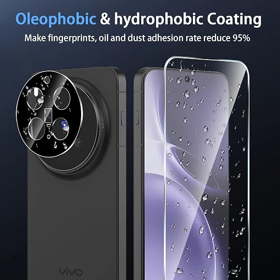 2+2 Pack for Vivo X300 Pro 5G Screen Protector with Camera Lens Protector, 9H Hardness, No Bubbles, Anti-Scratch, Ultra Resistant, Case Friendly