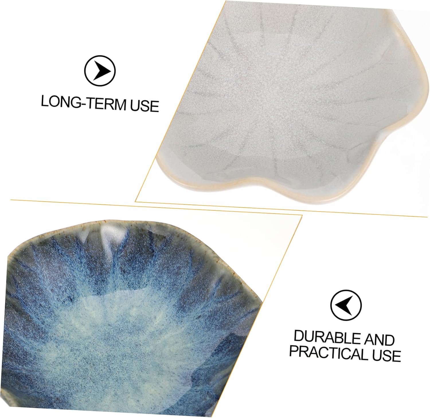 Ciieeo 1set Creative Ceramic Snack Plates Assorted Color Side Dish Plates for Dipping Sauce Seasonings Appetizers -skid Design Unique Patterns for Entertaining