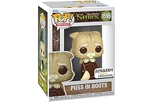 Funko POP! Movies: DreamWorks 30th Anniversary - Shrek, Puss in Boots Brown, Amazon Exclusive